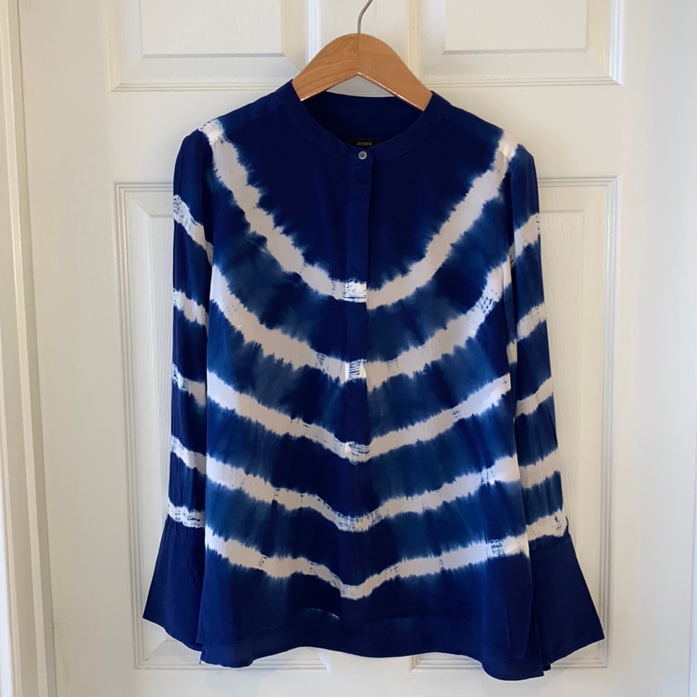 Long sleeve Tie-dyed Silk Tunic